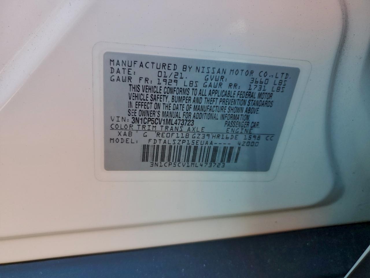 2021 NISSAN KICKS SV photo 13