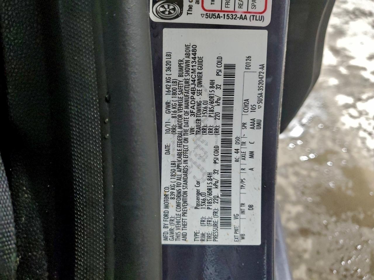 2012 FORD FIESTA SE photo 13