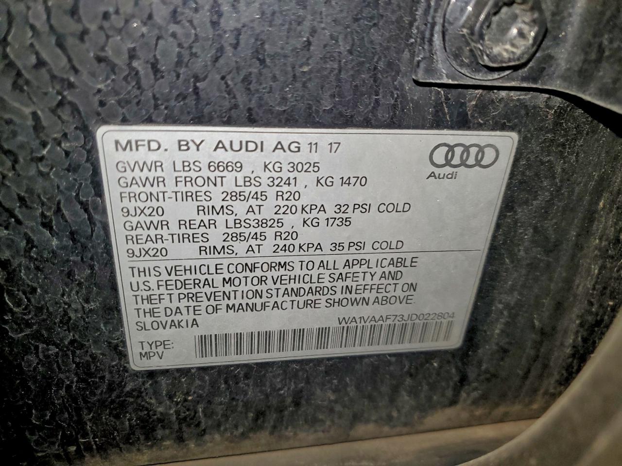 2018 AUDI Q7 PRESTIGE photo 13