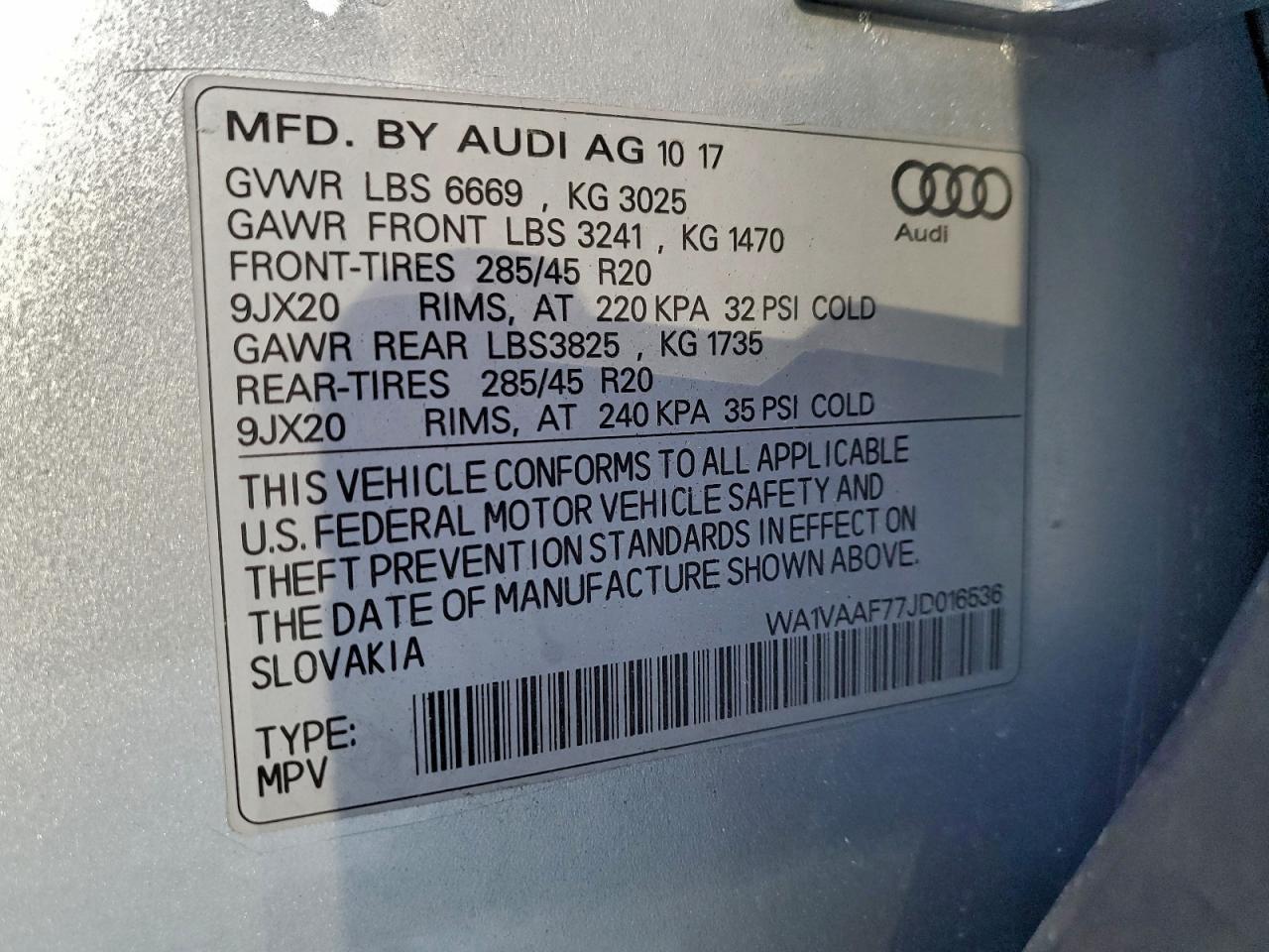 2018 AUDI Q7 PRESTIGE photo 14