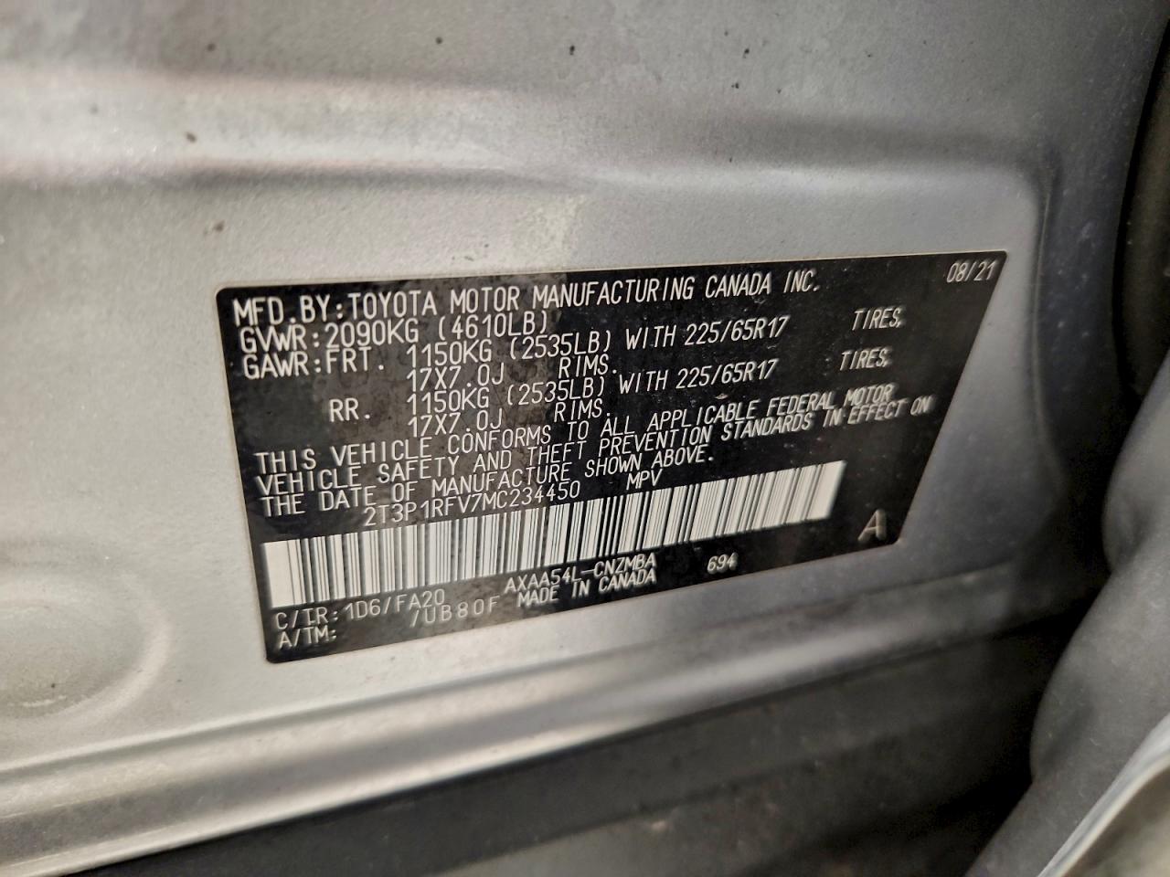 2021 TOYOTA RAV4 XLE photo 13