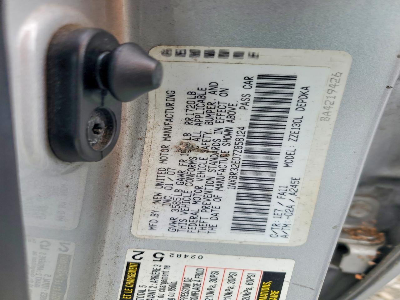 2007 TOYOTA COROLLA CE photo 12