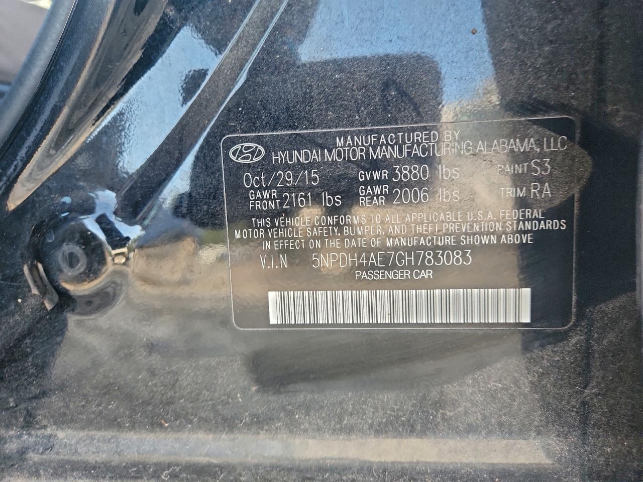 2016 HYUNDAI ELANTRA SE photo 12