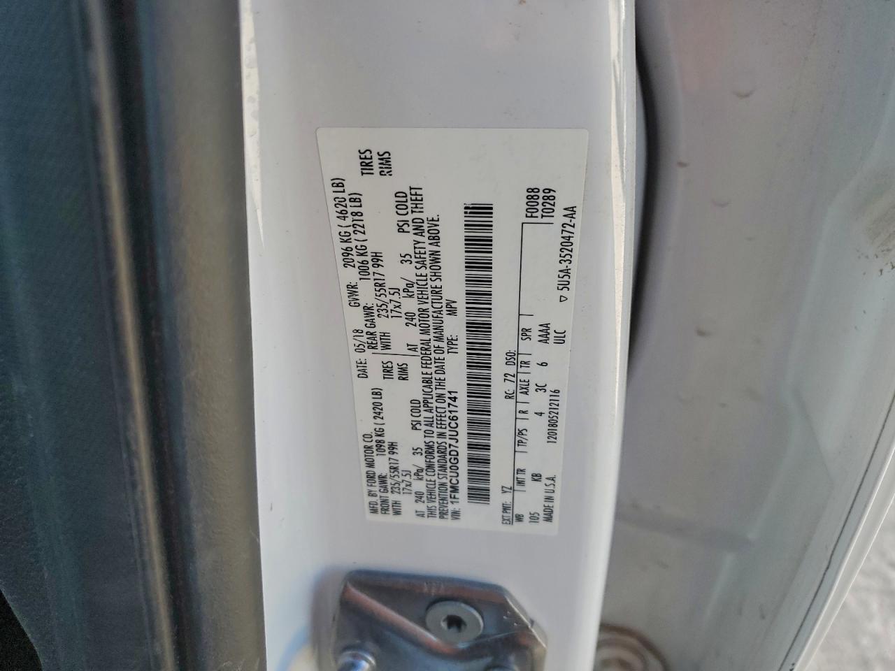 2018 FORD ESCAPE SE photo 13