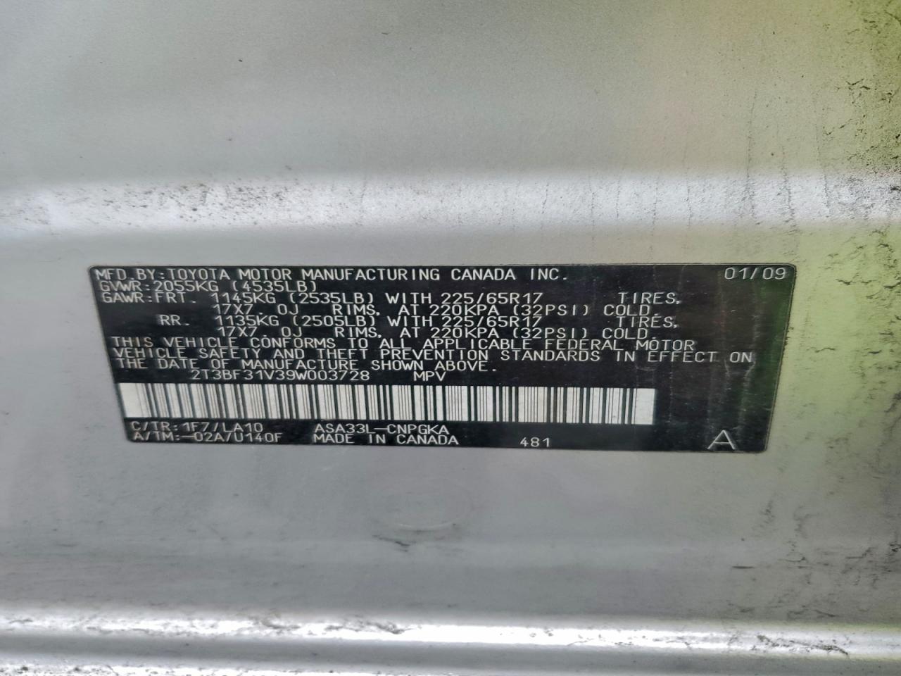 2009 TOYOTA RAV4 LIMITED photo 13