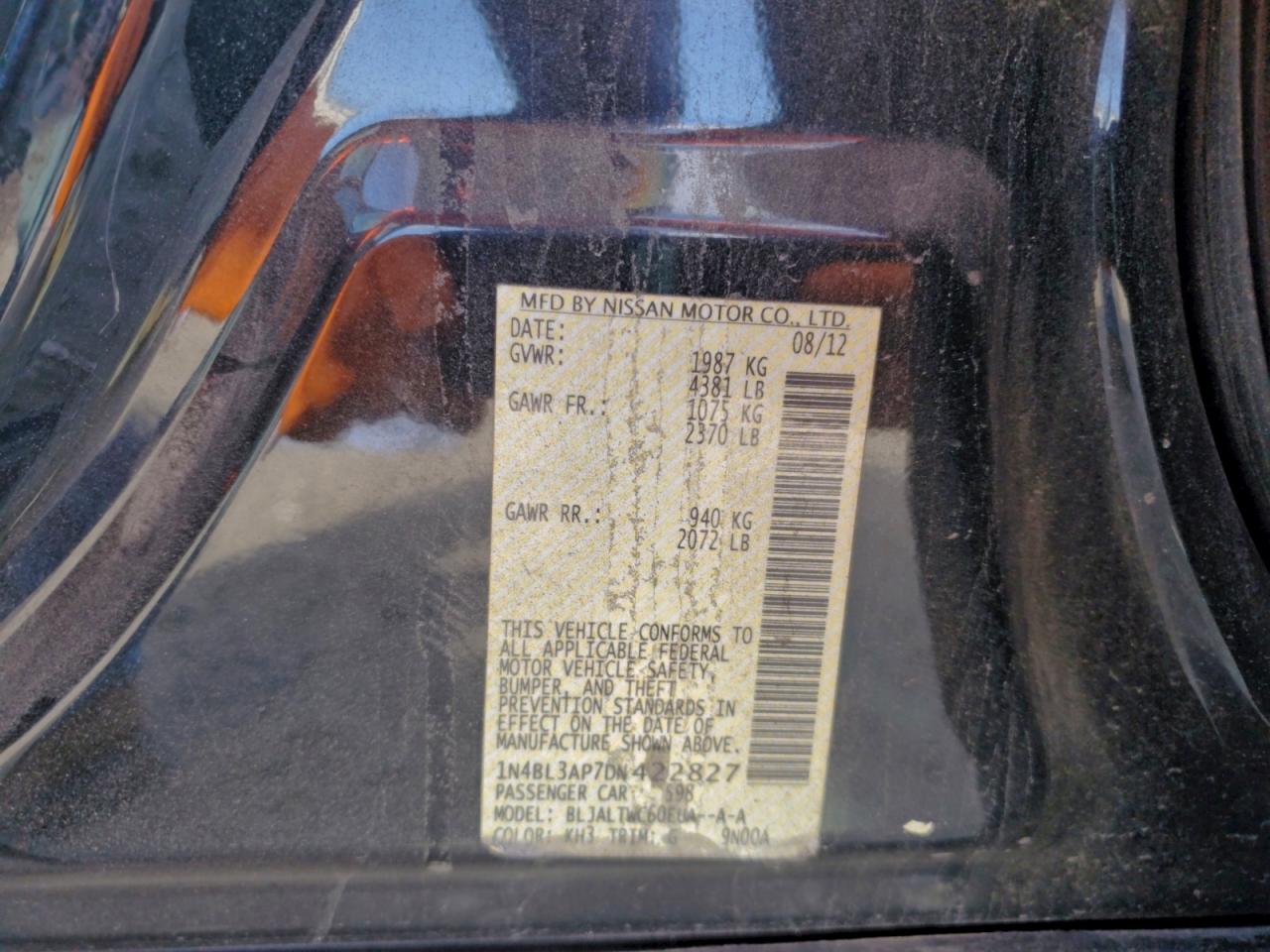 2013 NISSAN ALTIMA 3.5S photo 12