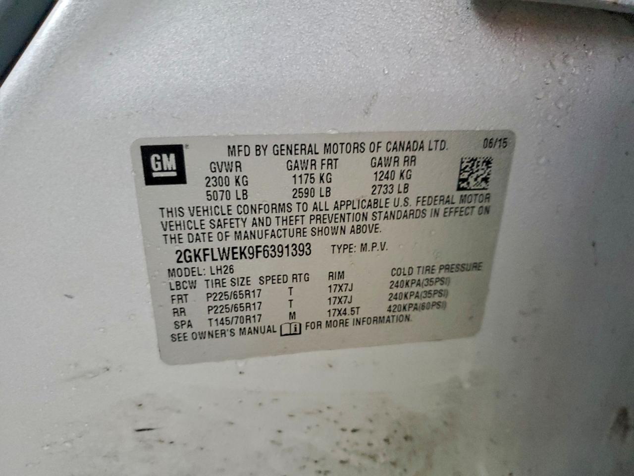 2015 GMC TERRAIN SLE photo 14