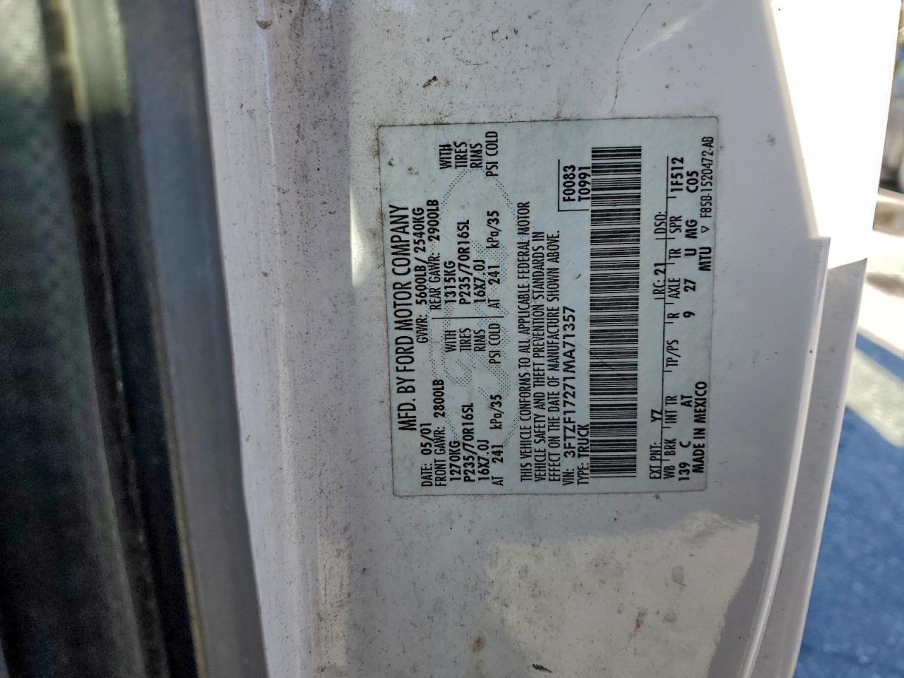 2001 FORD F150 photo 12