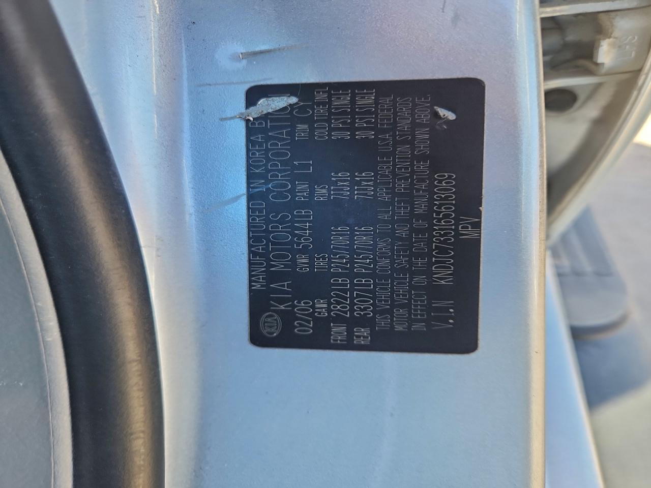 2006 KIA SORENTO EX photo 12