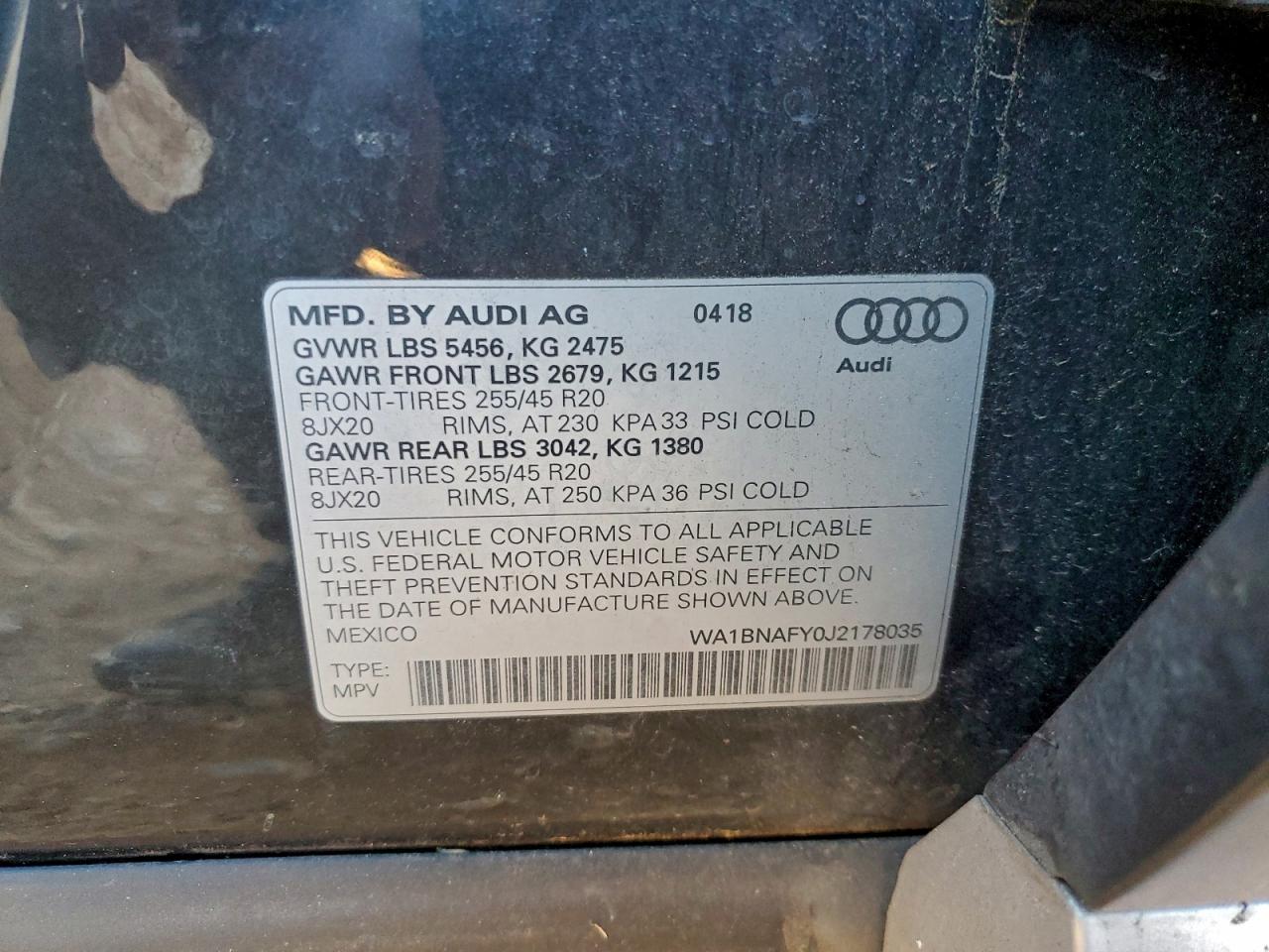 2018 AUDI Q5 PREMIUM PLUS photo 13