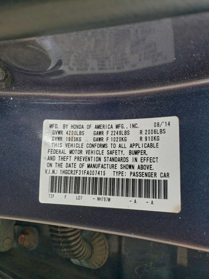 2015 HONDA ACCORD LX photo 12