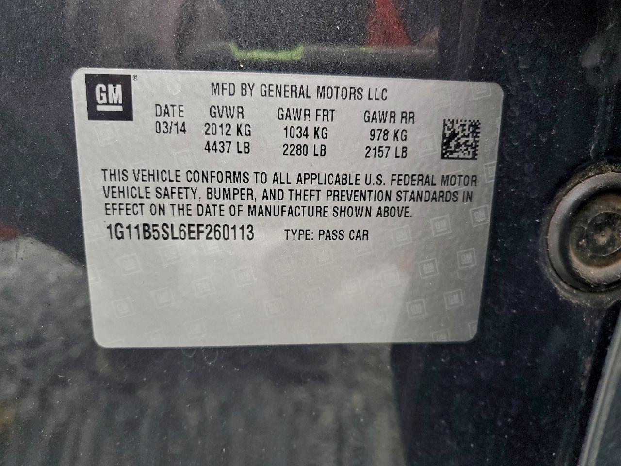 2014 CHEVROLET MALIBU LS photo 12