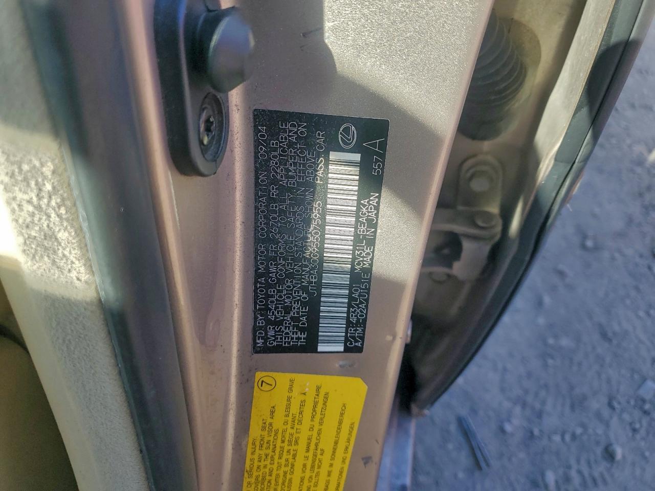 2005 LEXUS ES 330 photo 12