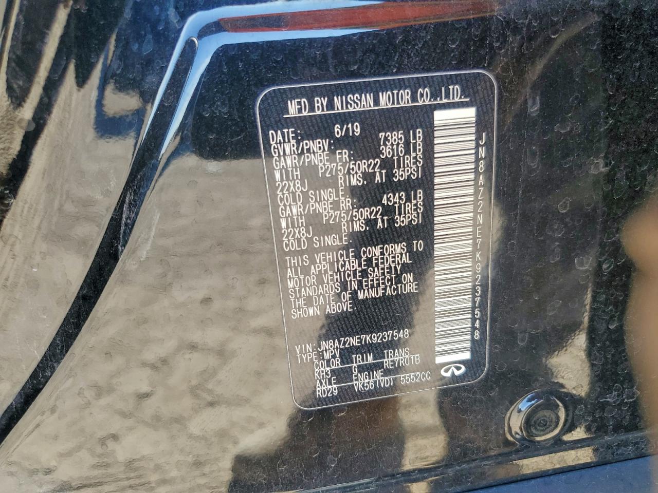 2019 INFINITI QX80 LUXE photo 13