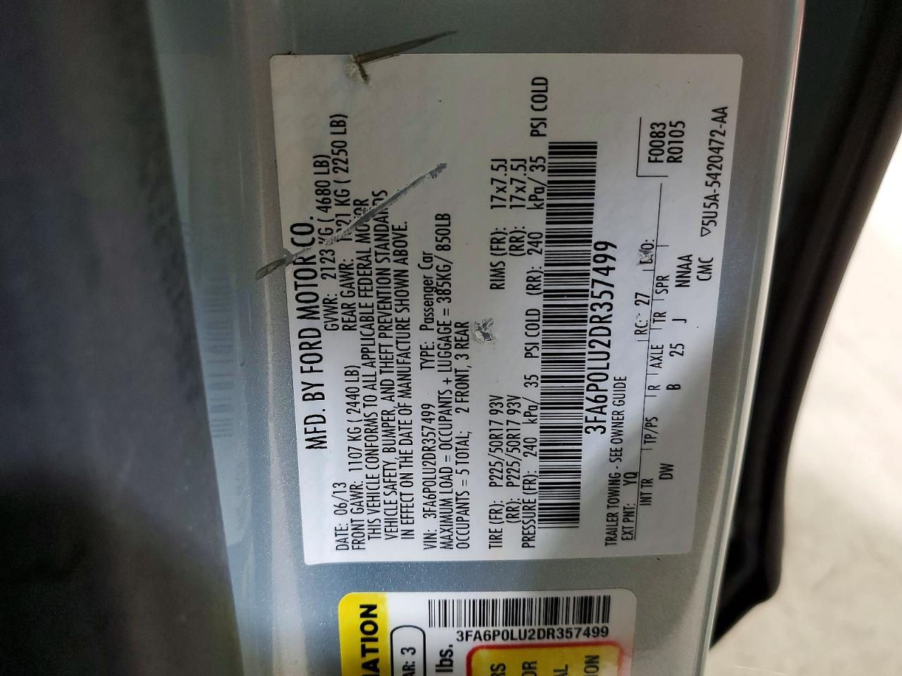 2013 FORD FUSION SE HYBRID photo 12
