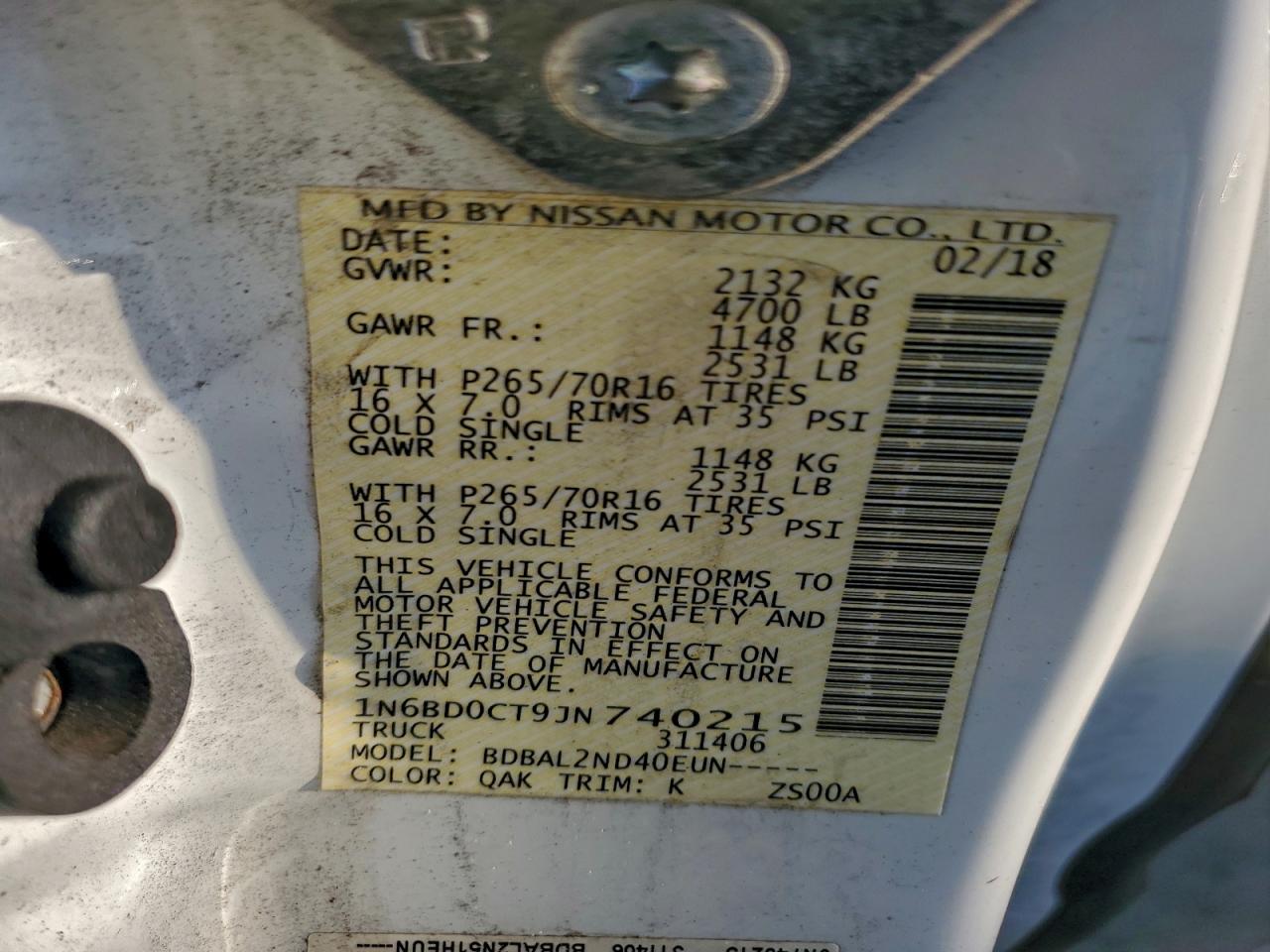 2018 NISSAN FRONTIER S photo 12