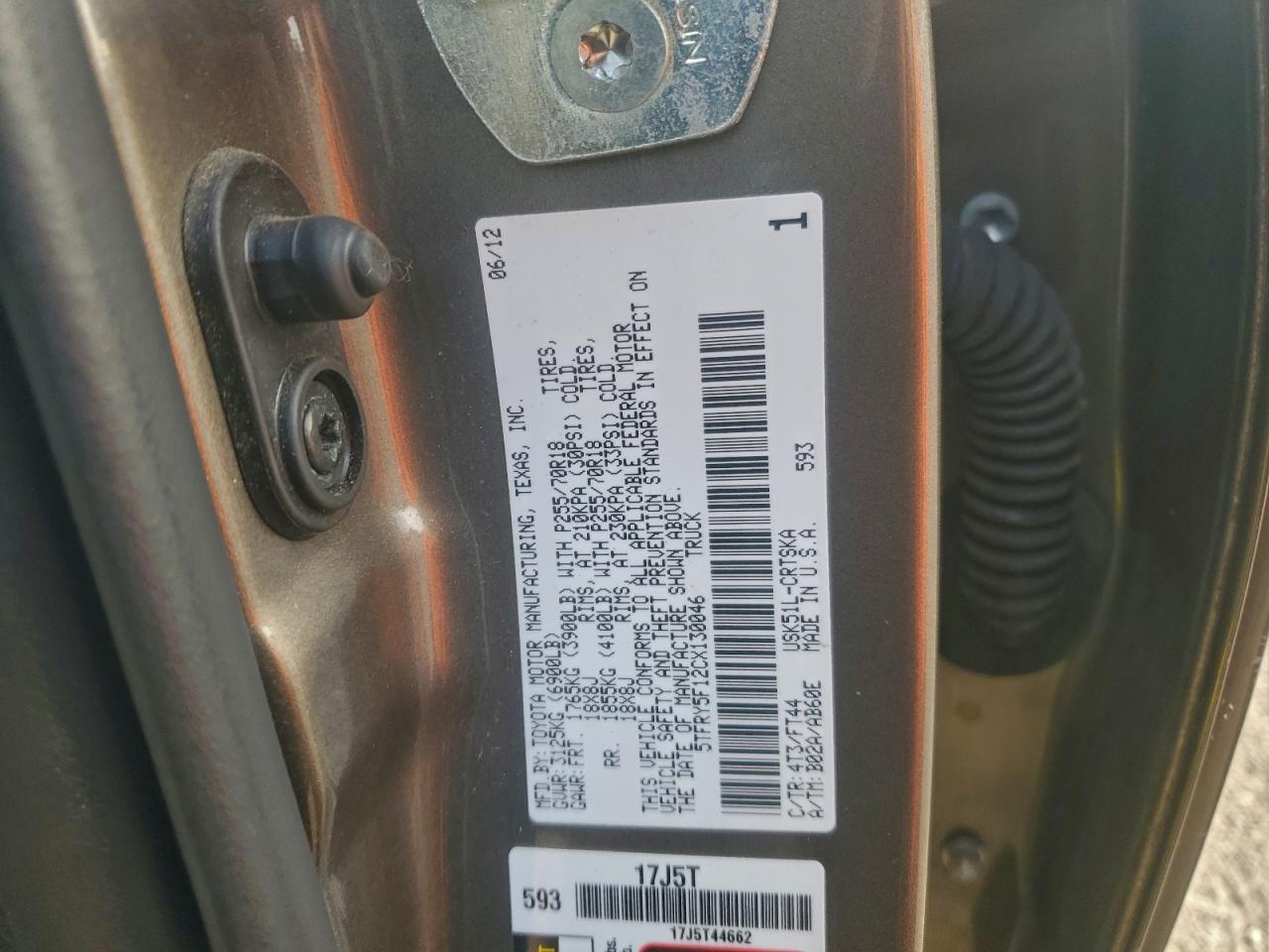 2012 TOYOTA TUNDRA DOUBLE CAB SR5 photo 12