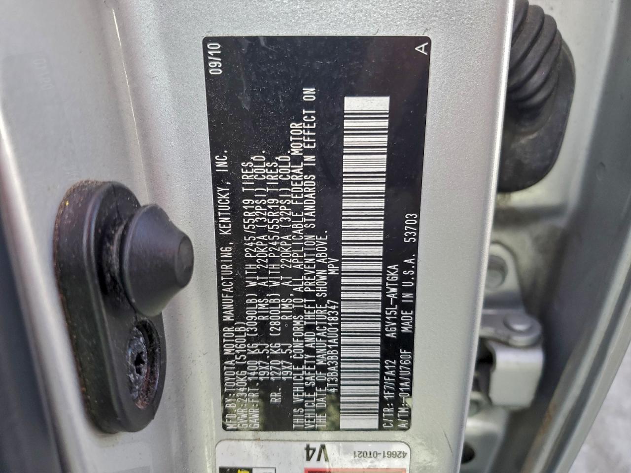 2010 TOYOTA VENZA photo 14
