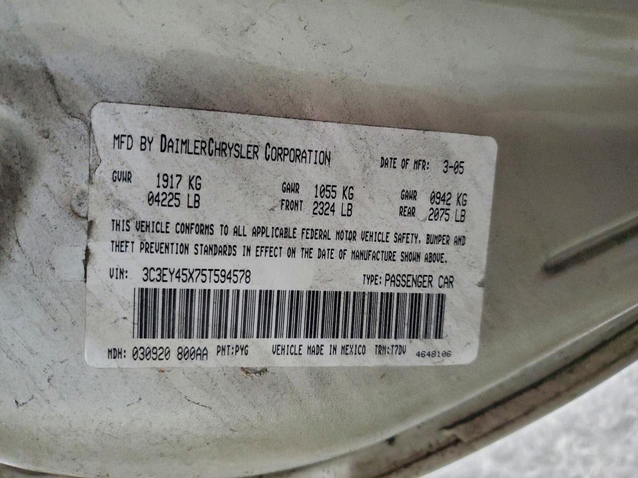 2005 CHRYSLER PT CRUISER photo 12