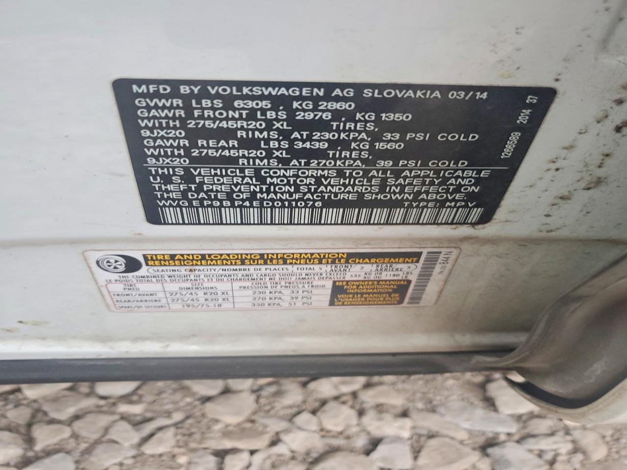 2014 VOLKSWAGEN TOUAREG V6 TDI photo 23