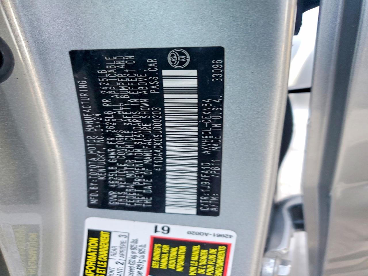 2025 TOYOTA CAMRY XSE photo 12