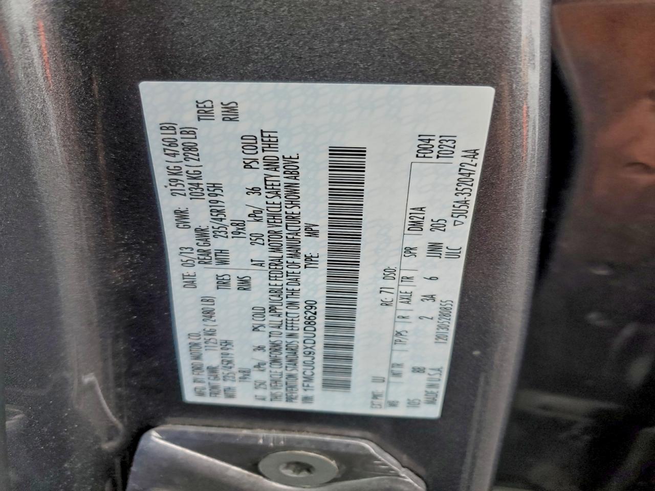 2013 FORD ESCAPE TITANIUM photo 13