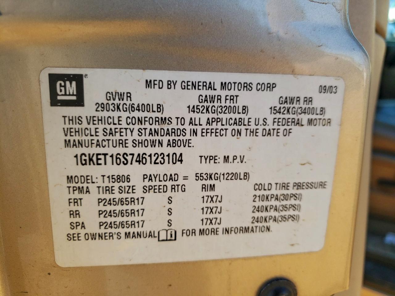2004 GMC ENVOY XL photo 14