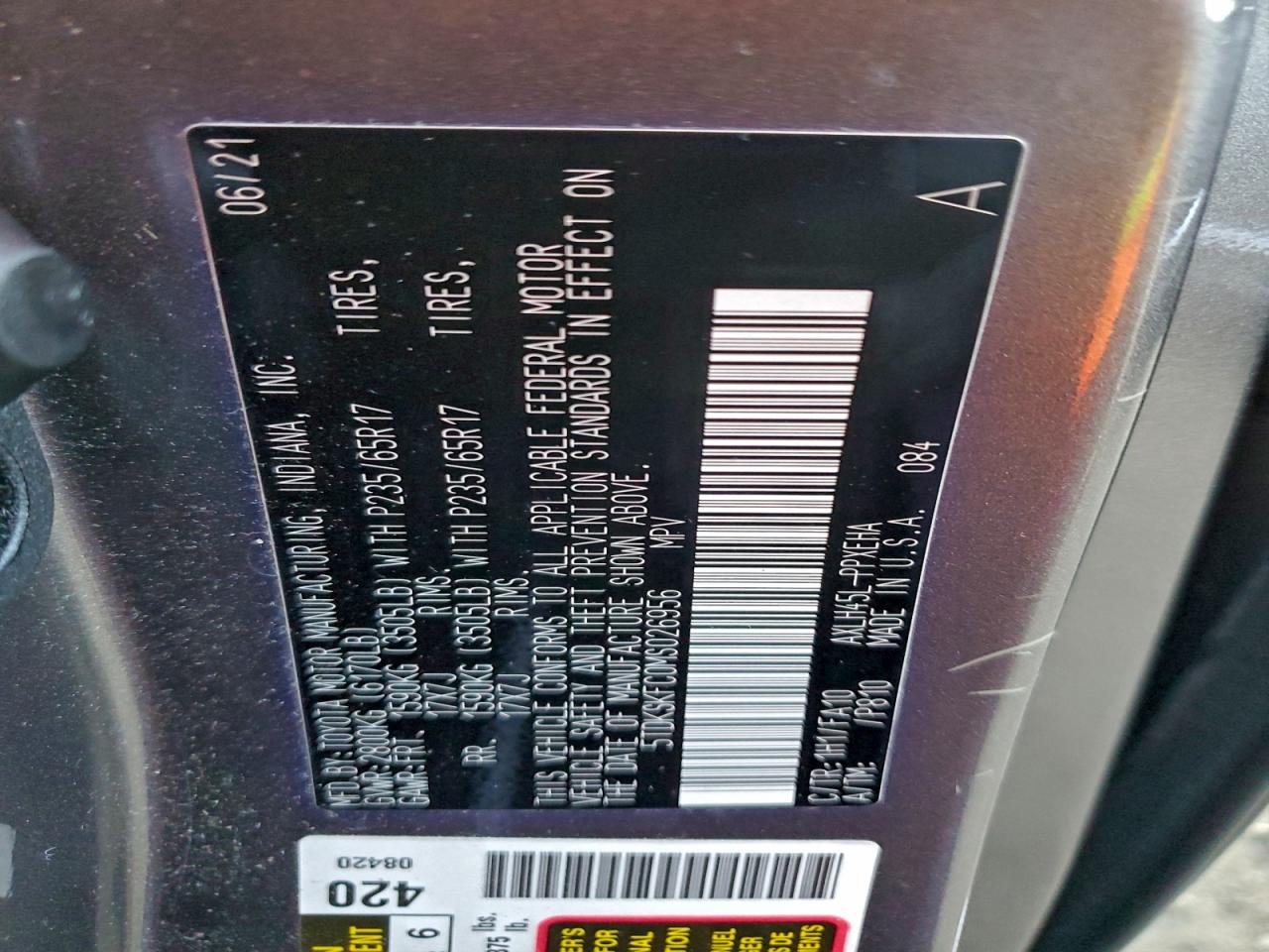 2021 TOYOTA SIENNA LE photo 13
