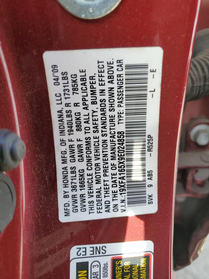 2009 HONDA CIVIC LX photo 12