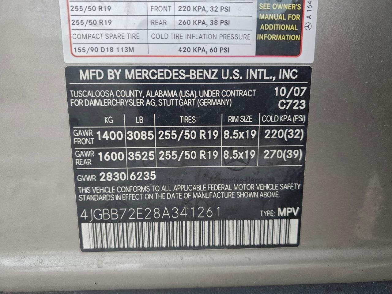2008 MERCEDES-BENZ ML 550 photo 12