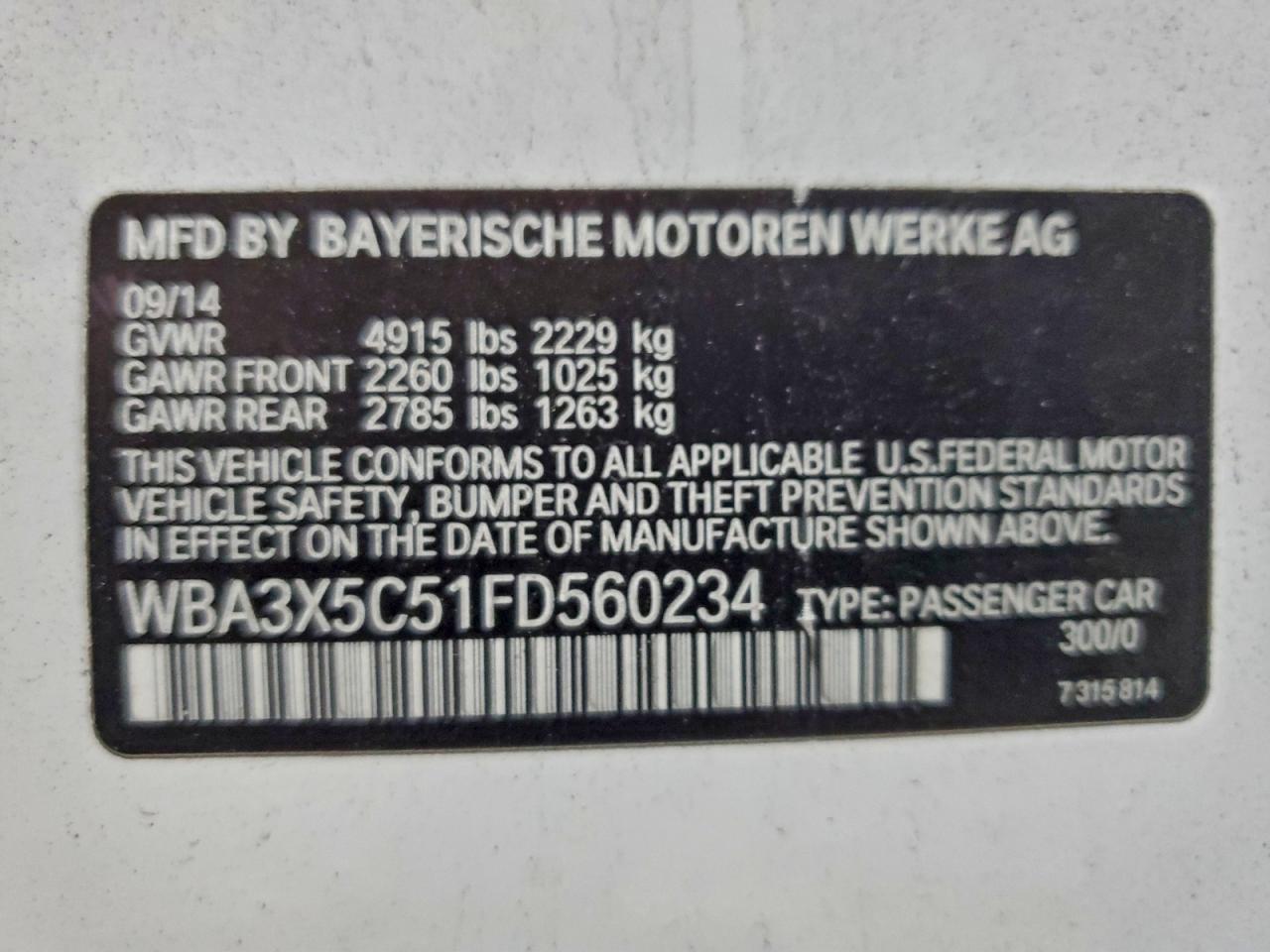 2015 BMW 328 XIGT photo 12
