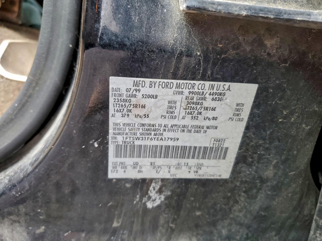 2000 FORD F350 SRW SUPER DUTY photo 12