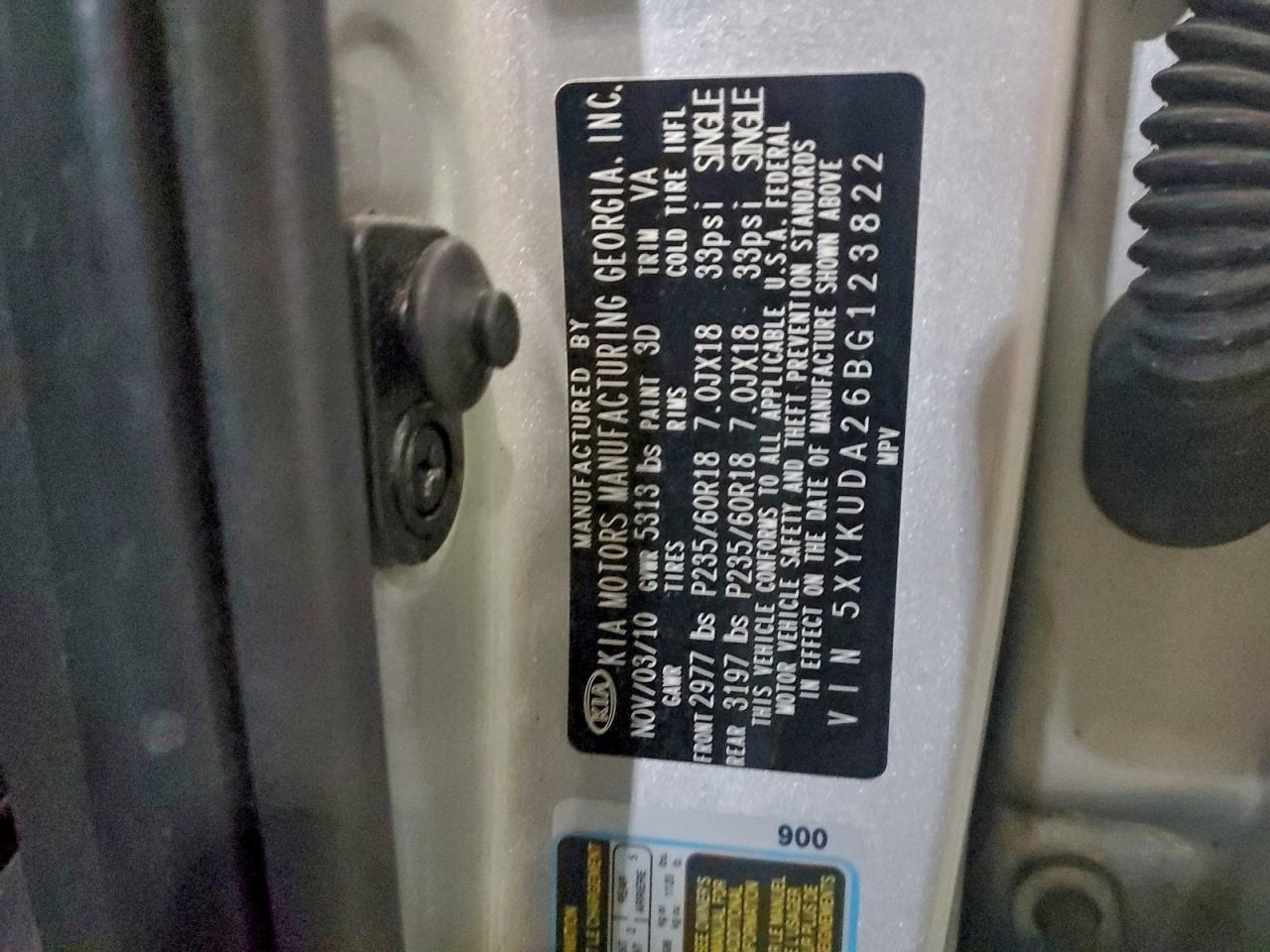 2011 KIA SORENTO EX photo 25