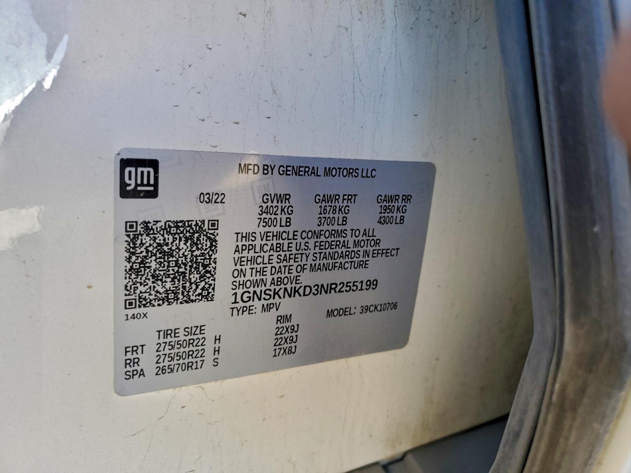 2022 CHEVROLET TAHOE K1500 LT photo 13