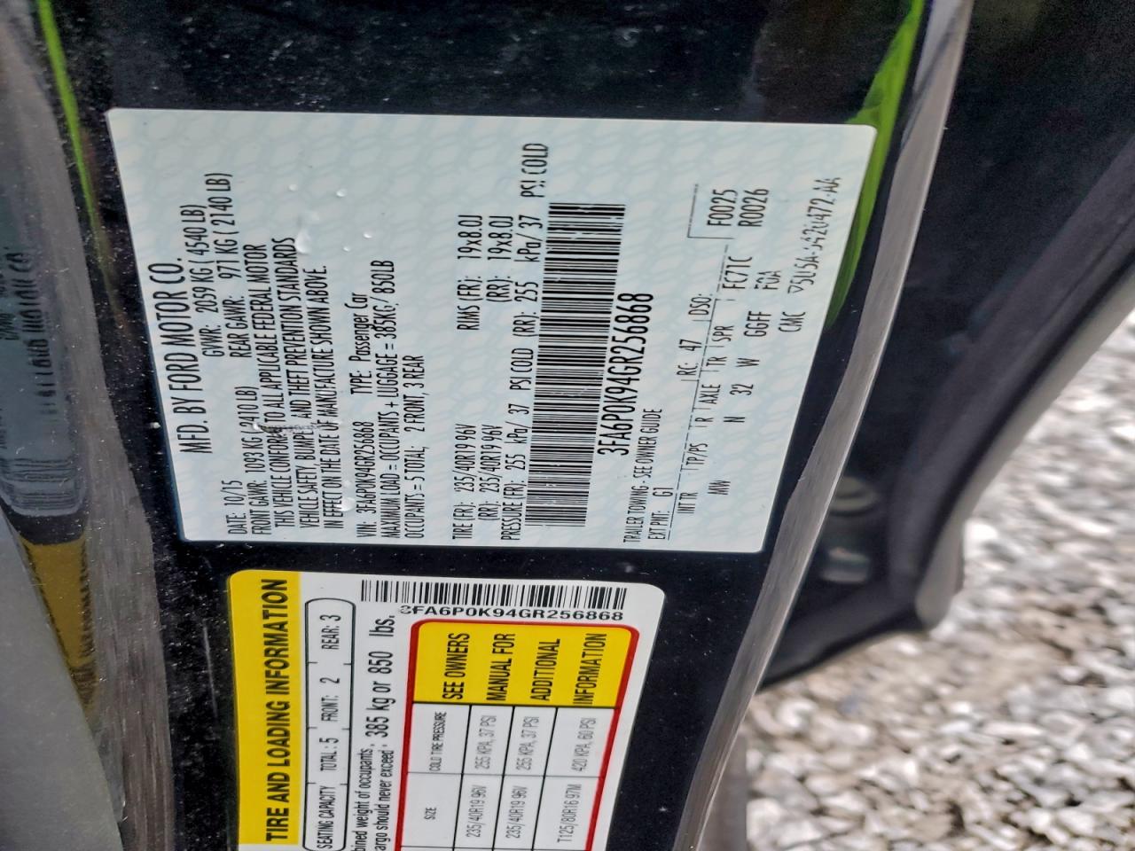 2016 FORD FUSION TITANIUM photo 12