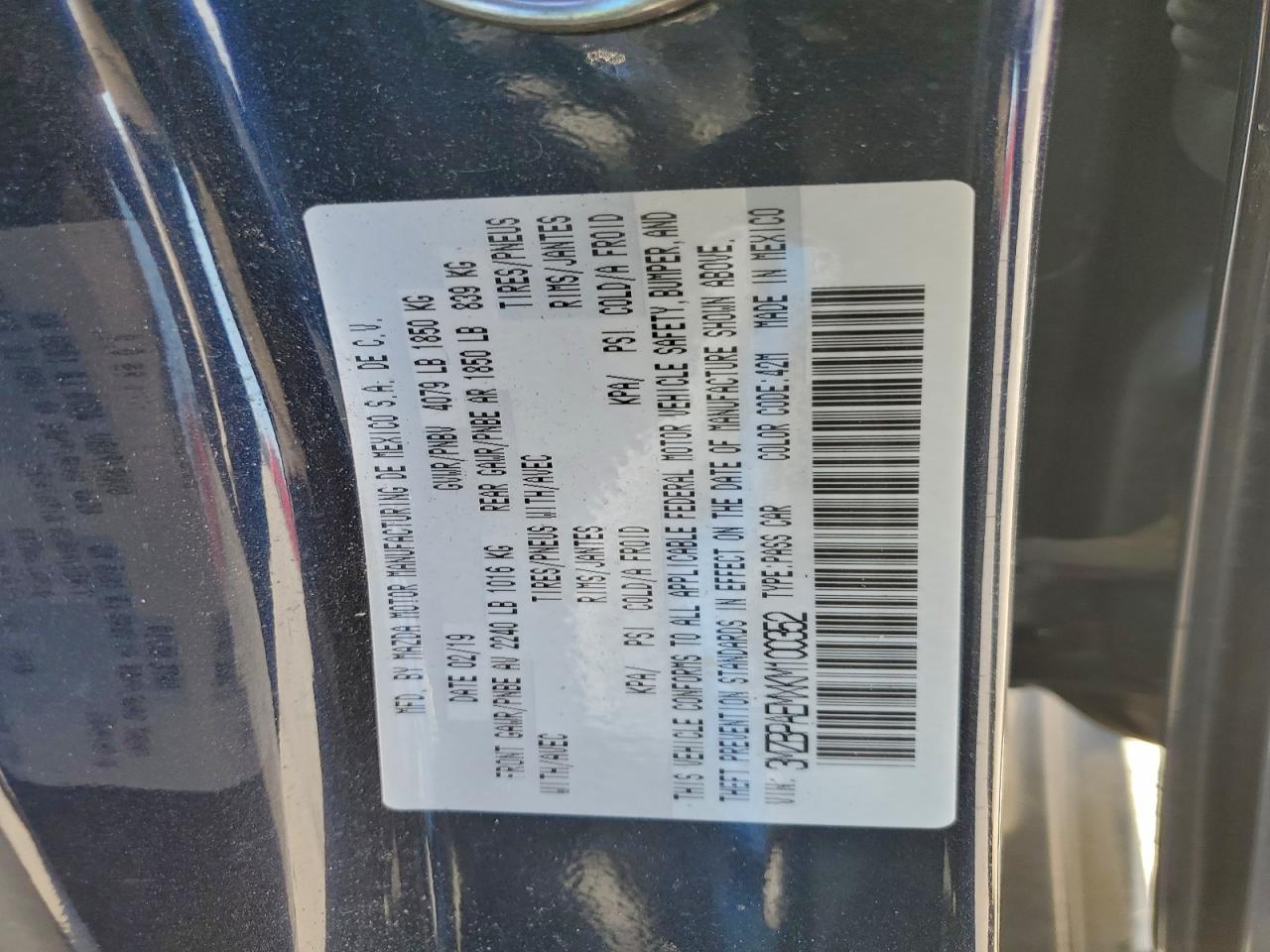 2019 MAZDA 3 PREMIUM photo 23