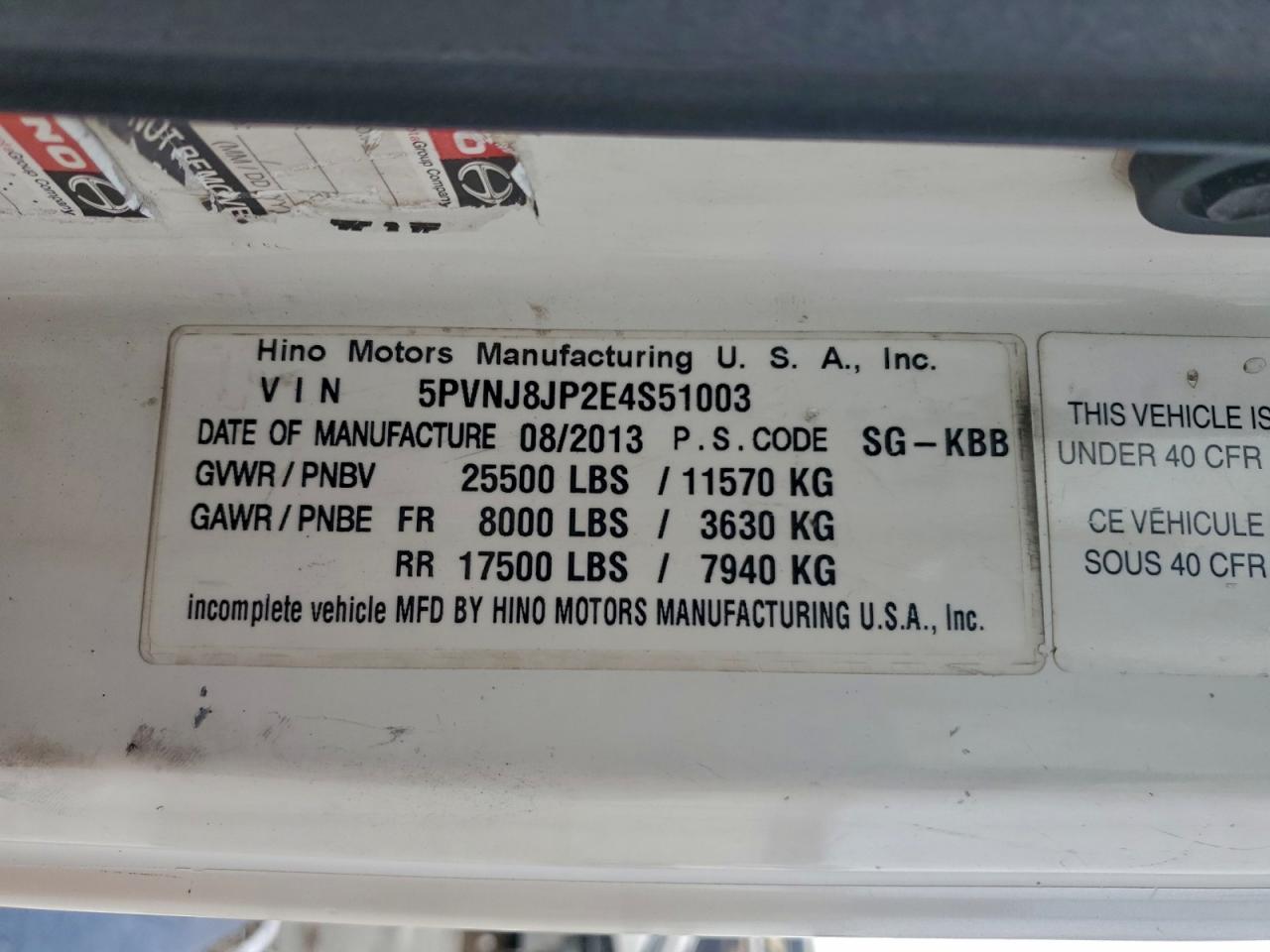 2014 HINO 258/268 ROLLBACK TRUCK photo 10