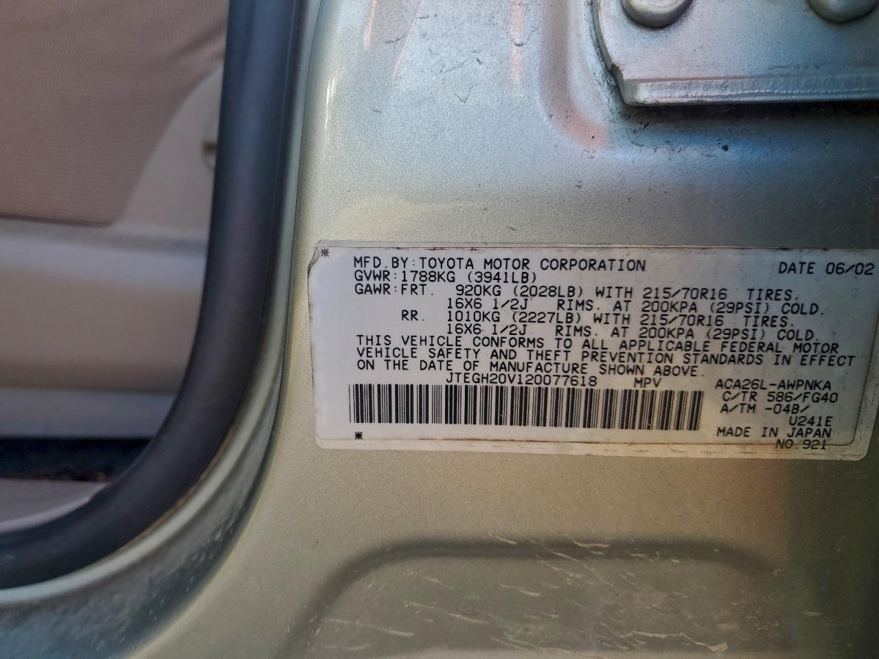 2002 TOYOTA RAV4 photo 13