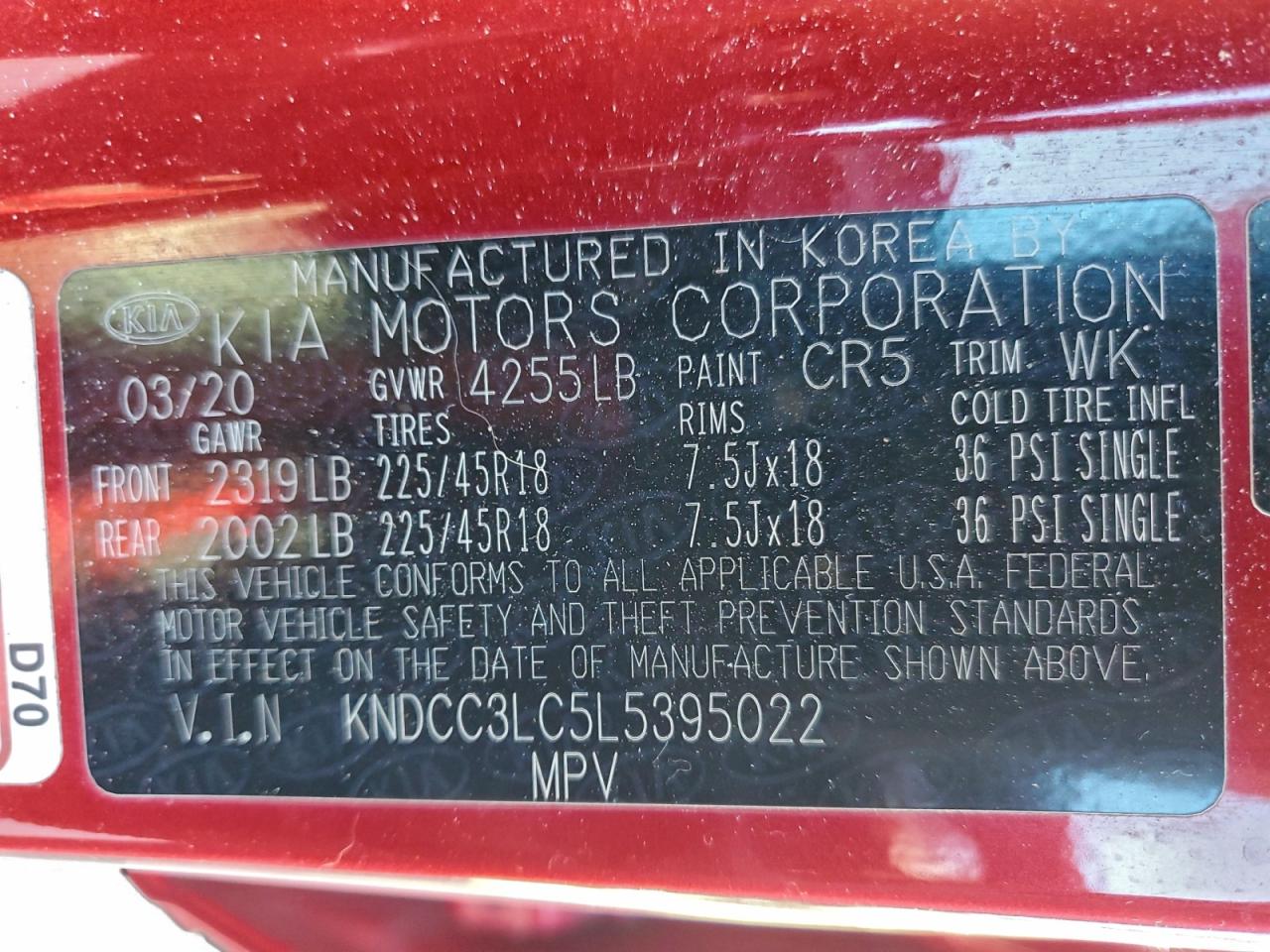 2020 KIA NIRO TOURING photo 13