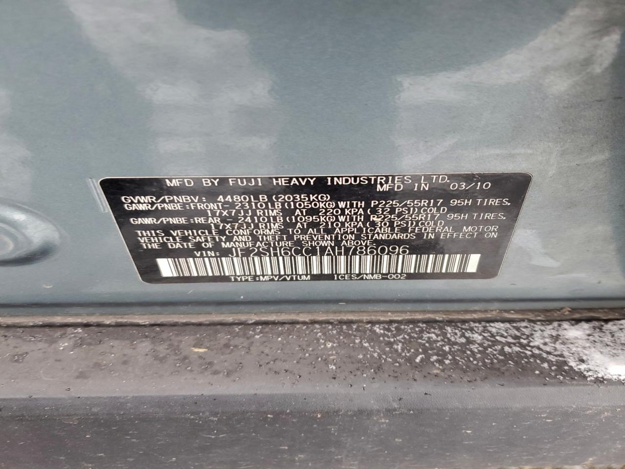 2010 SUBARU FORESTER 2.5X PREMIUM photo 13