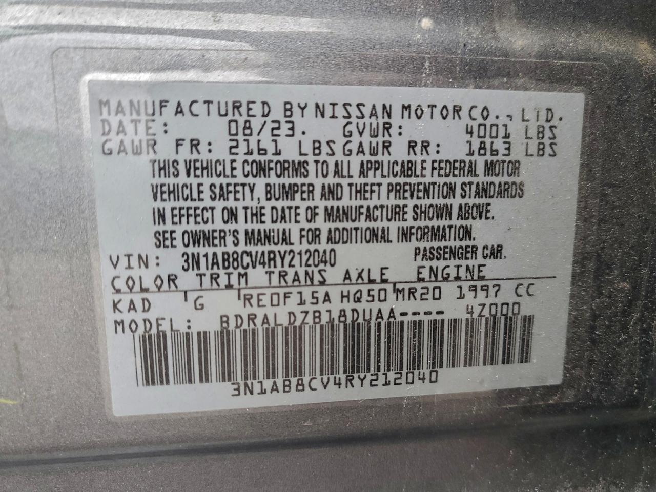 2024 NISSAN SENTRA SV photo 12