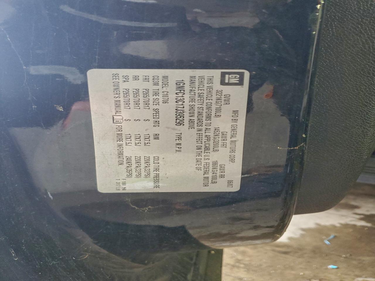 2007 CHEVROLET TAHOE C1500 photo 13