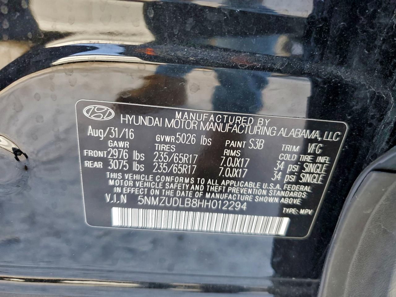 2017 HYUNDAI SANTA FE SPORT photo 13