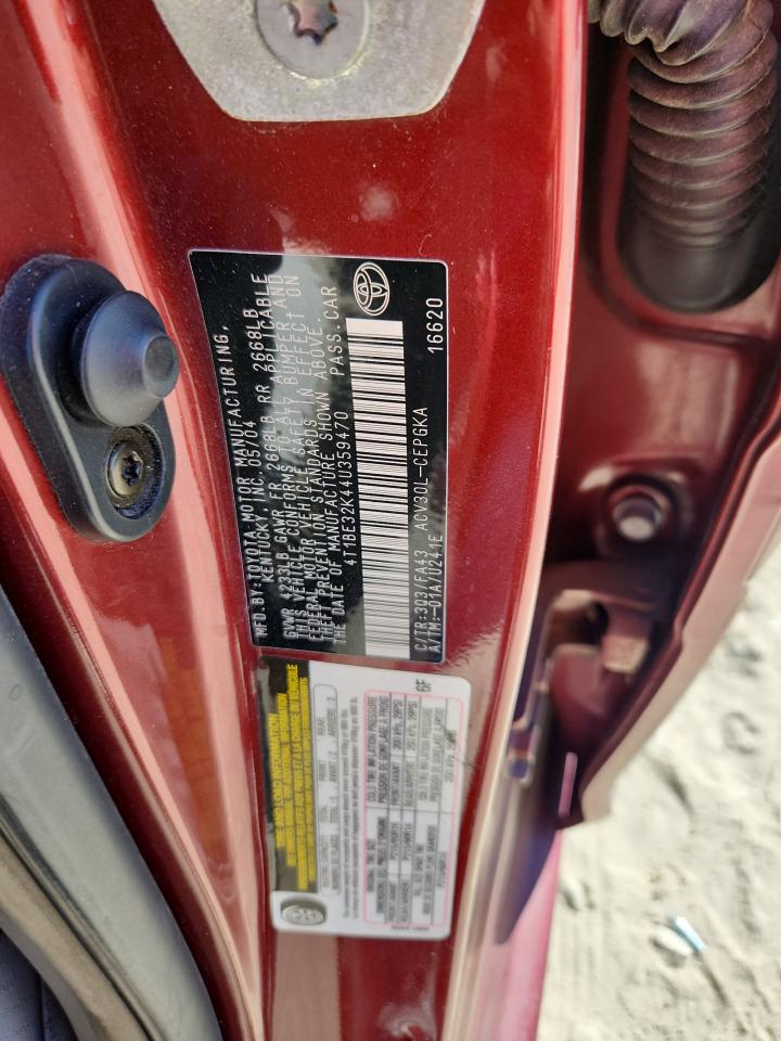 2004 TOYOTA CAMRY LE photo 12