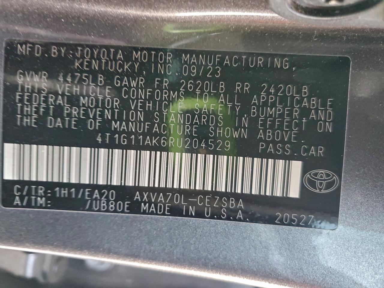 2024 TOYOTA CAMRY SE NIGHT SHADE photo 12