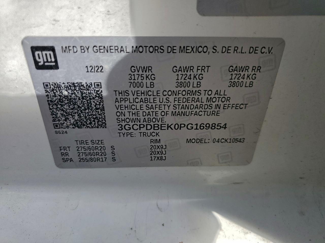 2023 CHEVROLET SILVERADO K1500 CUSTOM photo 12