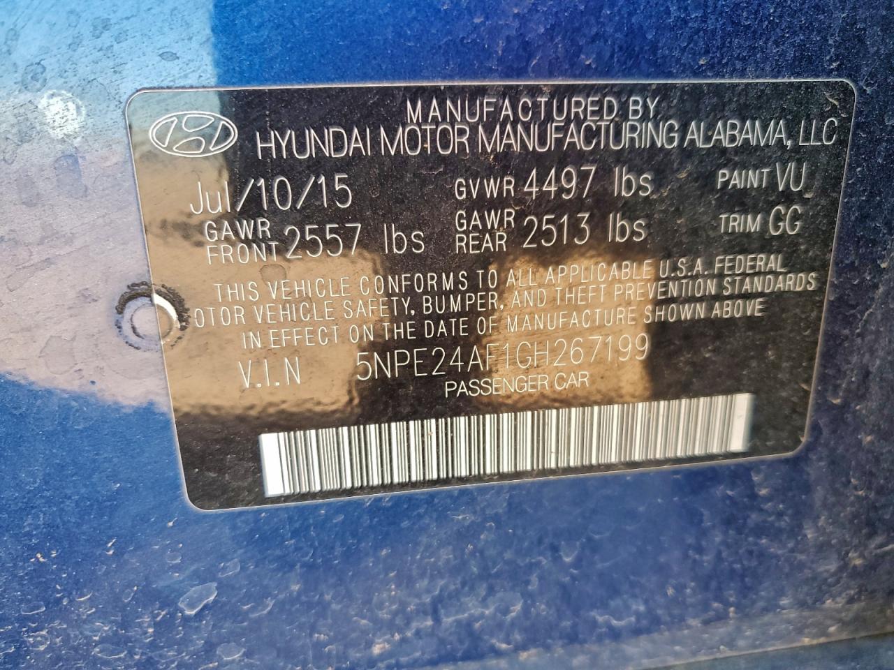 2016 HYUNDAI SONATA SE photo 12
