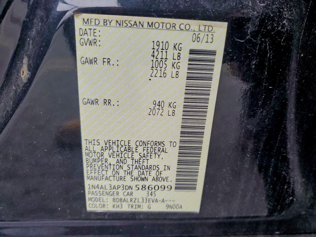 2013 NISSAN ALTIMA 2.5 photo 12