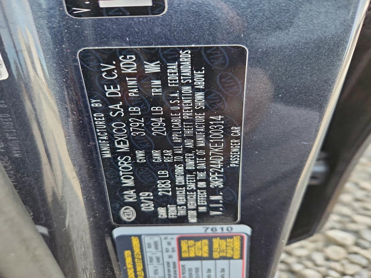 2019 KIA FORTE FE photo 12