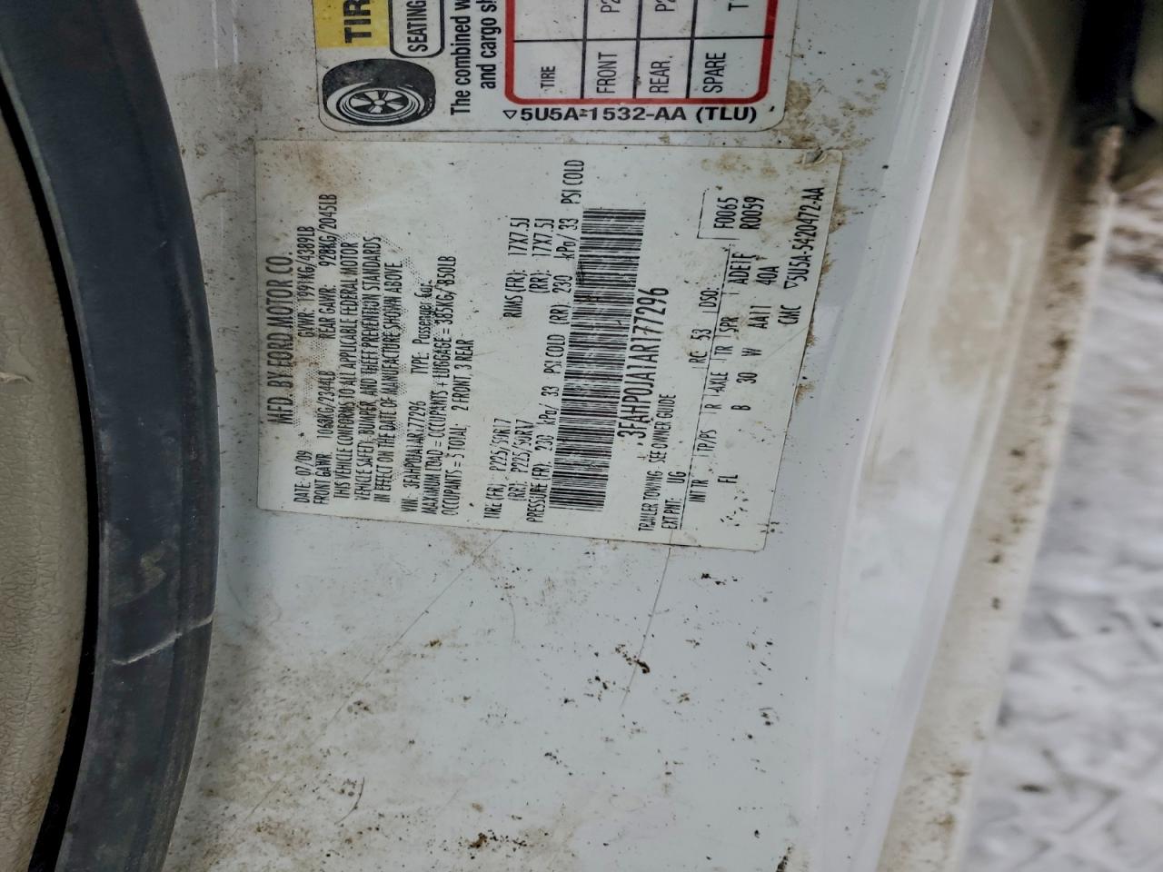 2010 FORD FUSION SEL photo 12